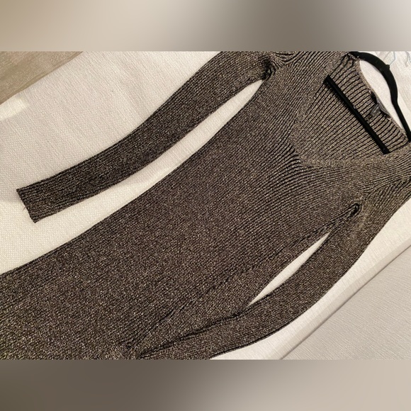 BCBG - Metallic V-Neck Tunic Dress - Picture 3 of 7